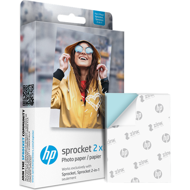 HP Sprocket 2”x3” Premium Zink Sticky-Back Photo Paper 50pcs