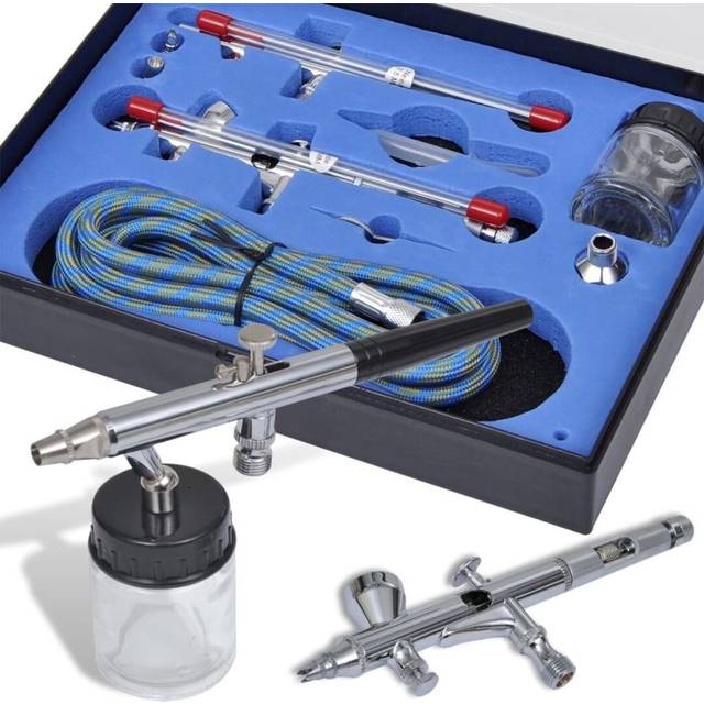vidaXL Airbrushsæt med 2 sprøjtepistoler