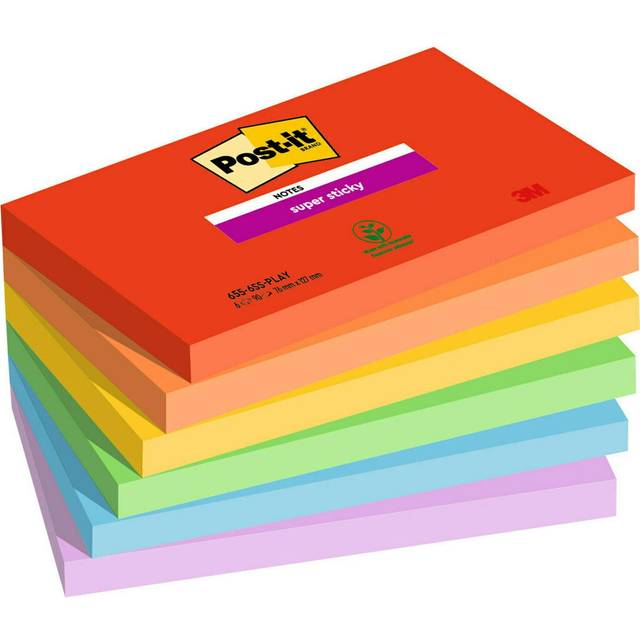 3M Post-it Super Sticky Notes Playful 76x127 mm 76x127mm