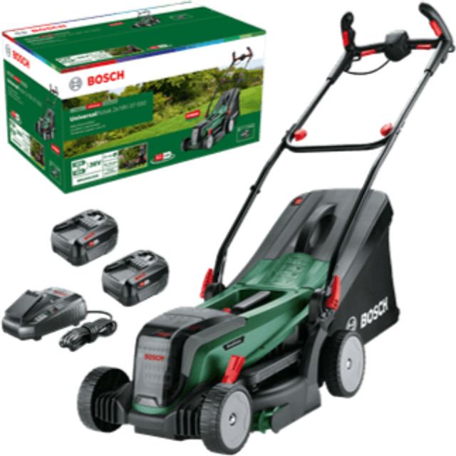 Bosch UniversalRotak 2x18V-37-550 (2x4.0Ah) Batteridrevet plæneklipper