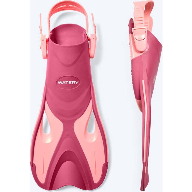 Watery korte svømmefødder Fisher Pink Testvinder 24-29 Svømmefødder til svømning Med hæl