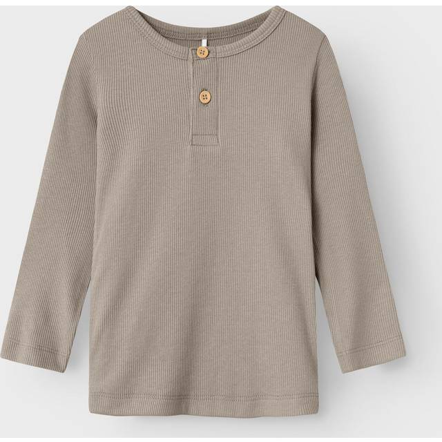 Name It Langærmet Rib Bluse, Pure Cashmere