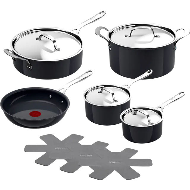 Tefal Jamie Oliver Enjoy Grydesæt 12 Dele Metal Keramisk Non Stick med låg 9 dele