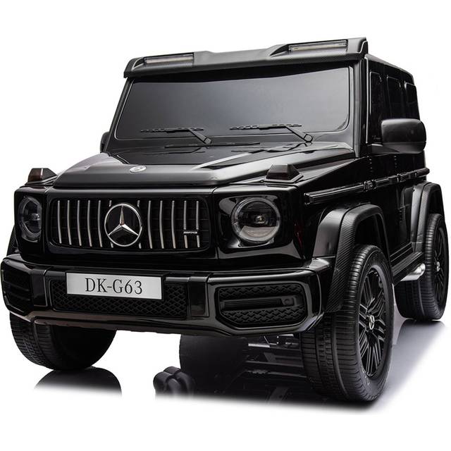 Mercedes Mercedes G63 AMG elbil til børn, 4x24V med gummihjul, 2 børn