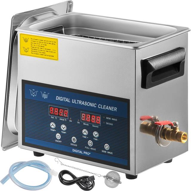 VEVOR 6L Ultralydsrenser Dobbeltfrekvens Med Varmeapparat 6L