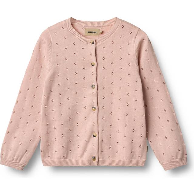 Wheat Kid's Knit Cardigan Maia - Lyserød