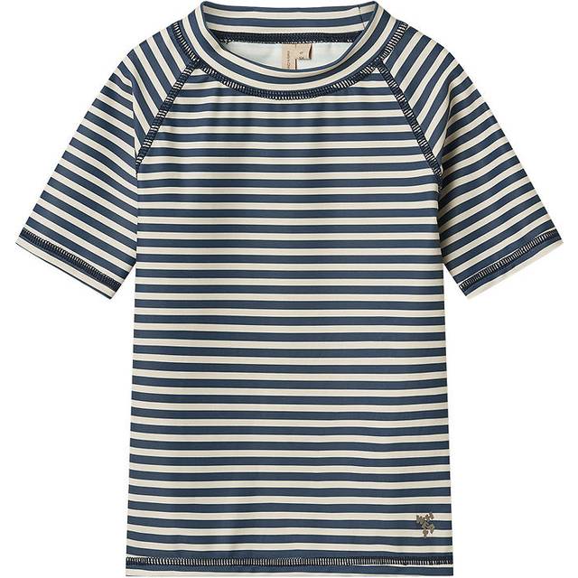 Wheat Kortærmet Bade T-shirt Jackie - Blue Stripe