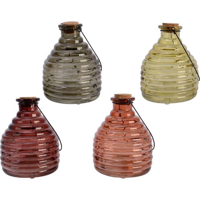 Hvepsefanger i Glas Metalophæng og Korkprop 17 cm