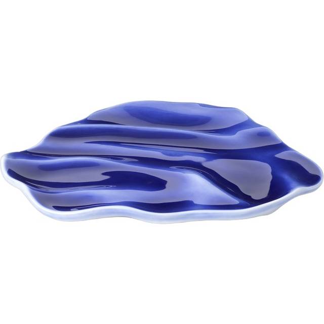 Royal Copenhagen Kontur Fad 23 cm Blå Str 22 cm Serveringsfad
