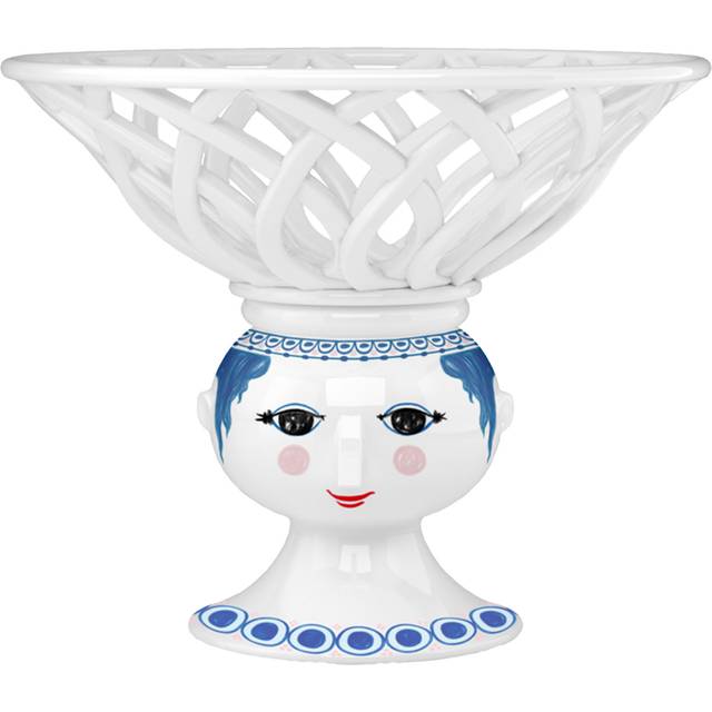 Bjørn Wiinblad Dora 25 cm Blå Blue White Frugtskål