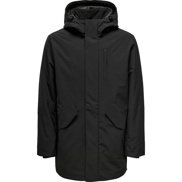 Only & Sons Onssayn Lang Parka Funktionsjakke Sort