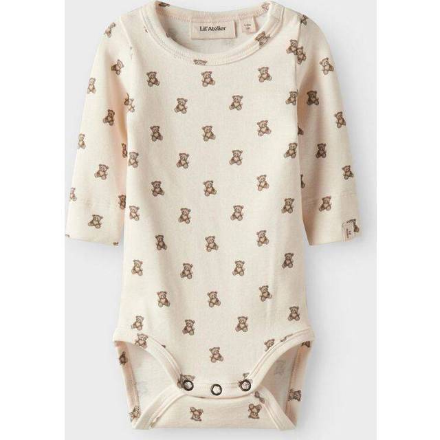 Lil'Atelier Sparkedragt Body NBNGayo Elo LS Slim - Brun/Grå/Uldhvid