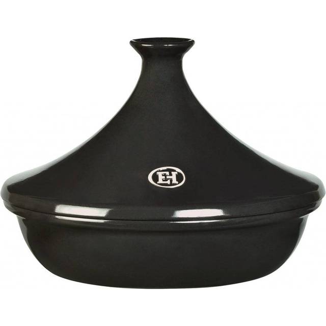 Emile Henry Tagine Keramik 32 cm 3 l Charcoal med låg 32cm