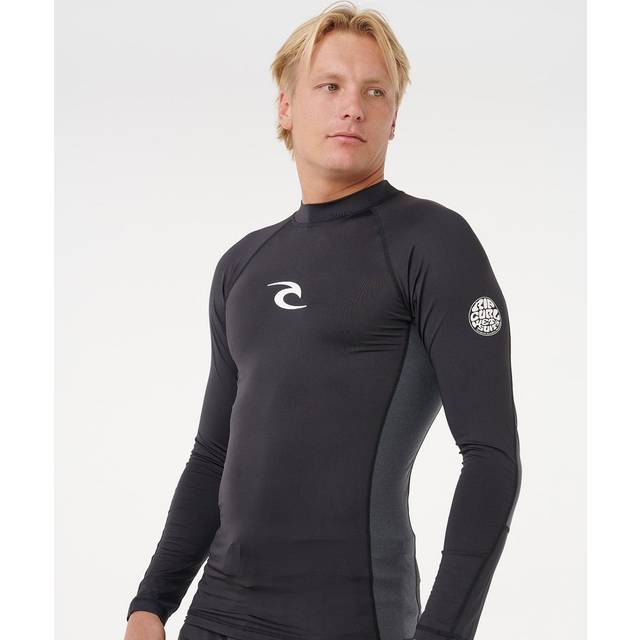 Rip Curl Mens Waves Perf Langærmet Lycravest - Black