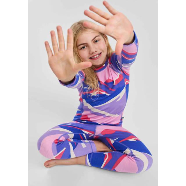 Reima Taitoa Base Layer Sæt Uld Breezy Violet
