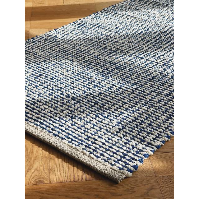 Casa Cubista Gulvtæppe Bomuld Blå 70x140 cm Beige