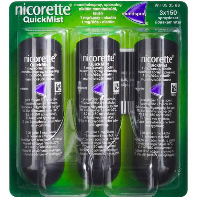 Nicorette Quickmist Freshmint Mundspray 150 Doseringer