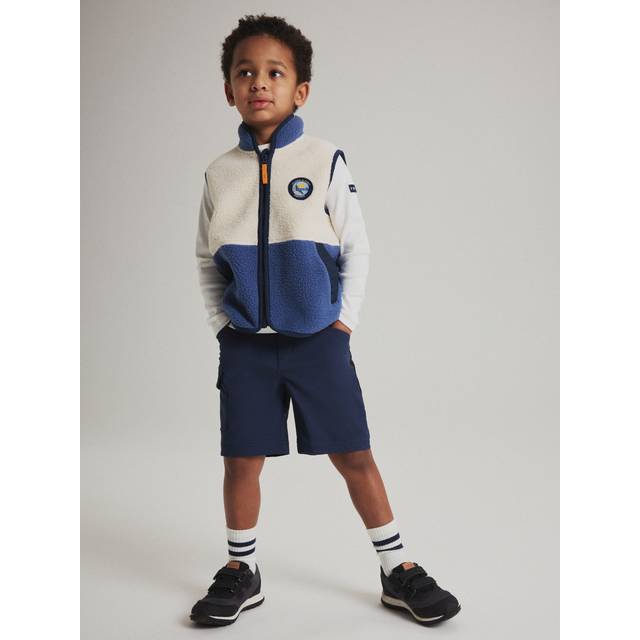 Polarn O. Pyret White Pile Fleece Gilet