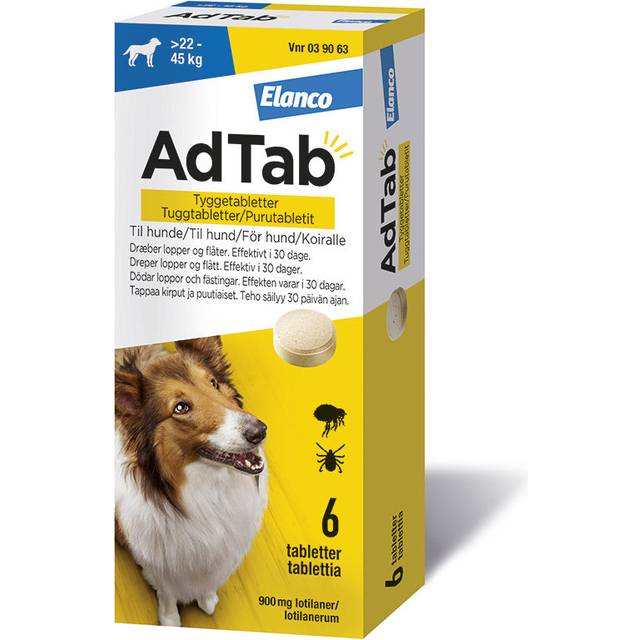 Elanco Flåt Loppemiddel Tabletter Hund 22-45 Kg 6 Pcs