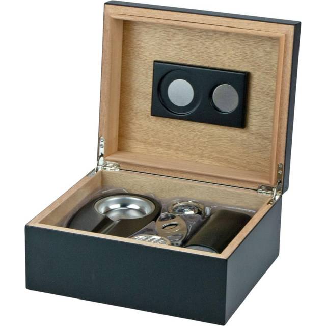 Humidor Sæt Mat Sort