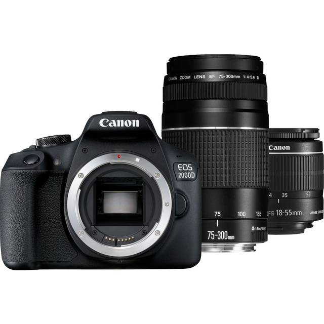 Canon EOS 2000D + 18-55mm IS II + 75-300mm III