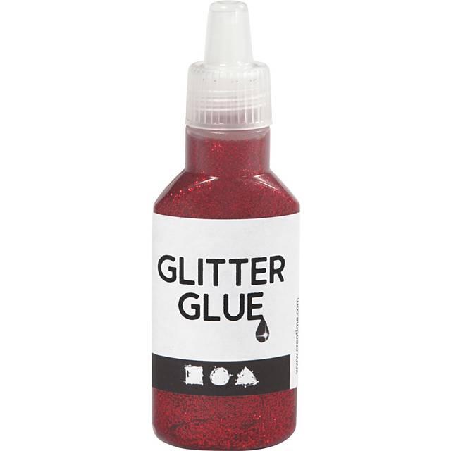 Creotime Glitter Glue Red 25ml