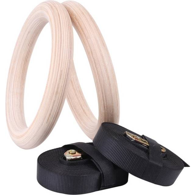 Roman Rings in Wood with Straps